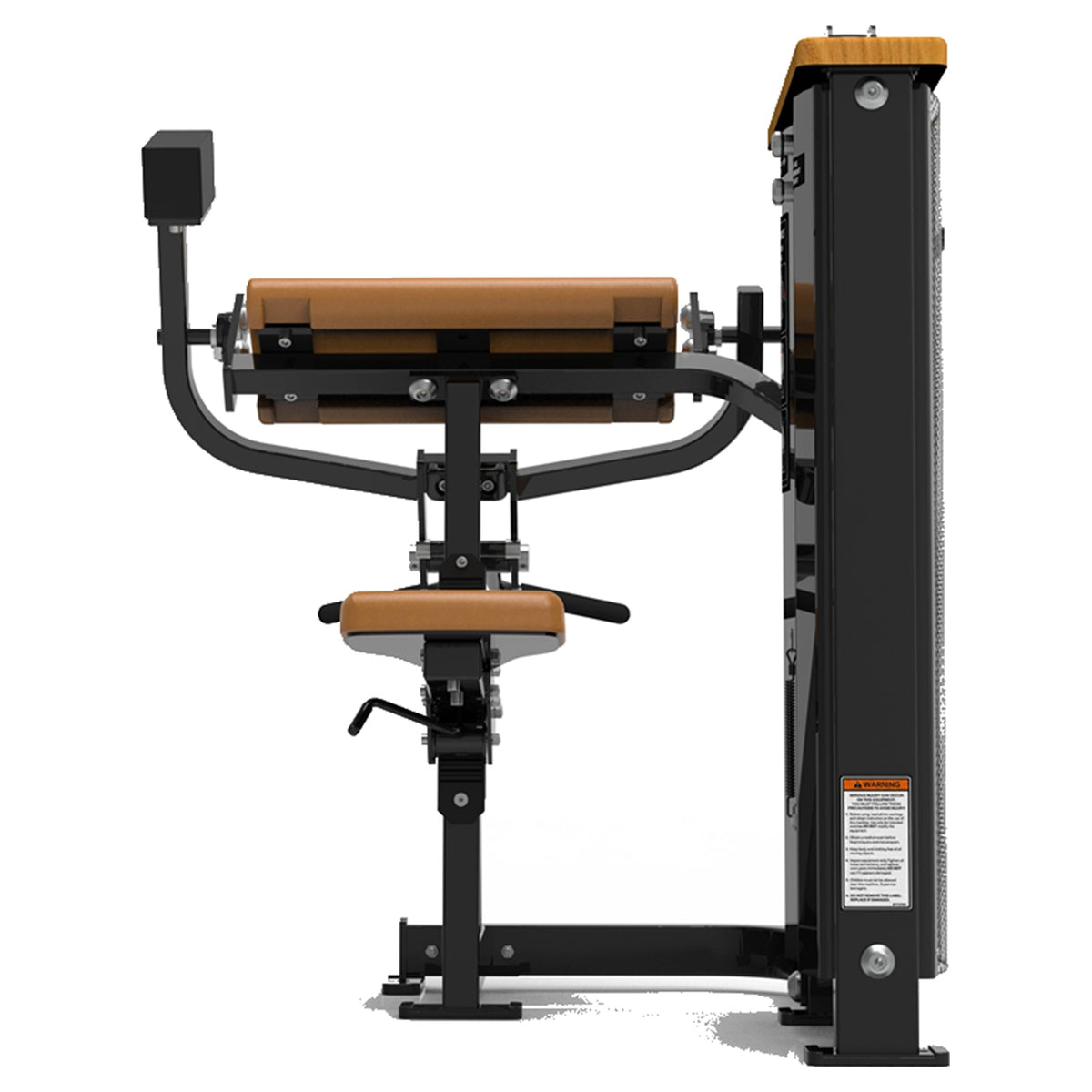 DHZ S-FORCE SM5030 Camber Curl – Gewichtsblock Bizepsmaschine – braune Polster, Produktansicht 03