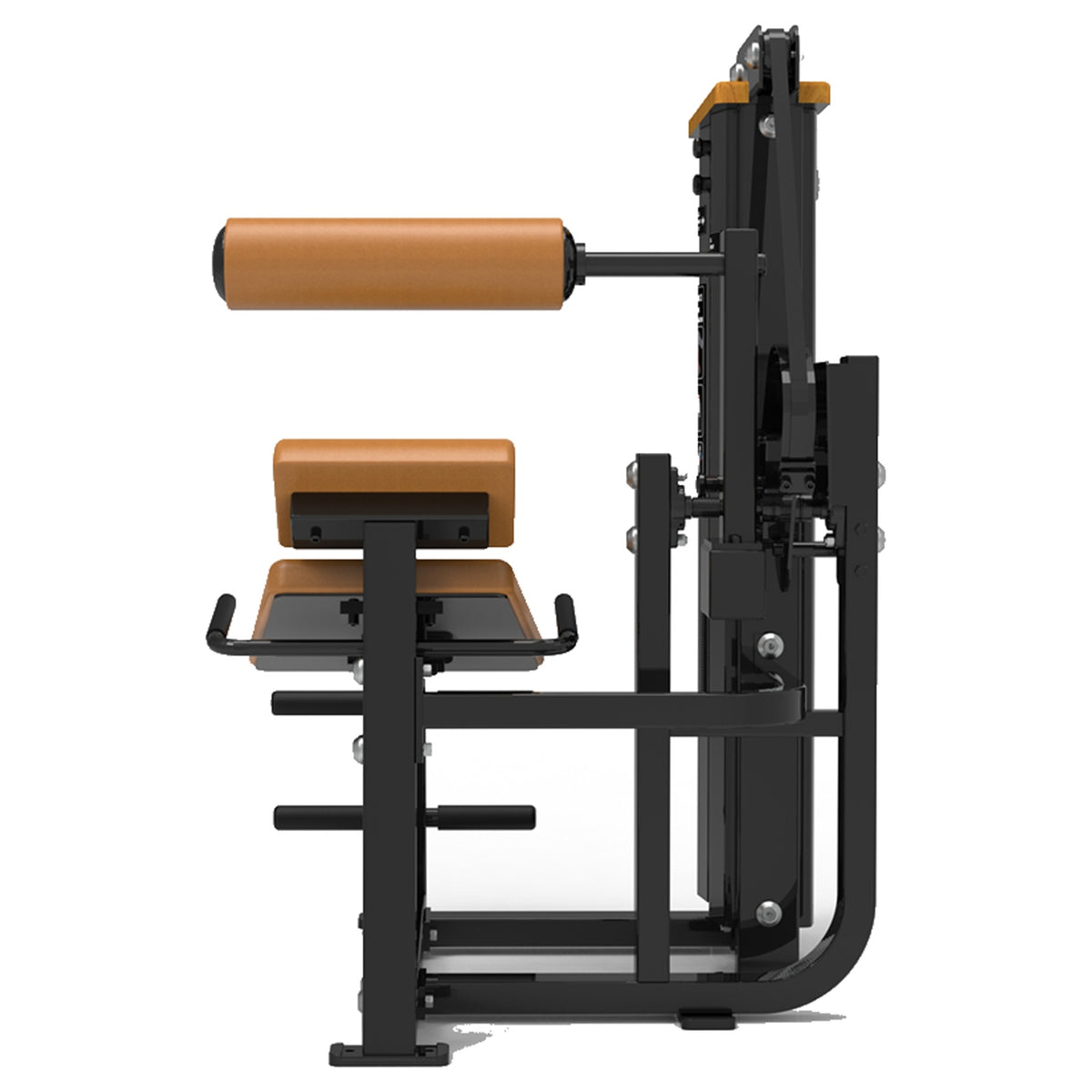 DHZ S-FORCE SM5031 Back Extension – Gewichtsblock Rückenstrecker – braune Polster, Produktansicht 03