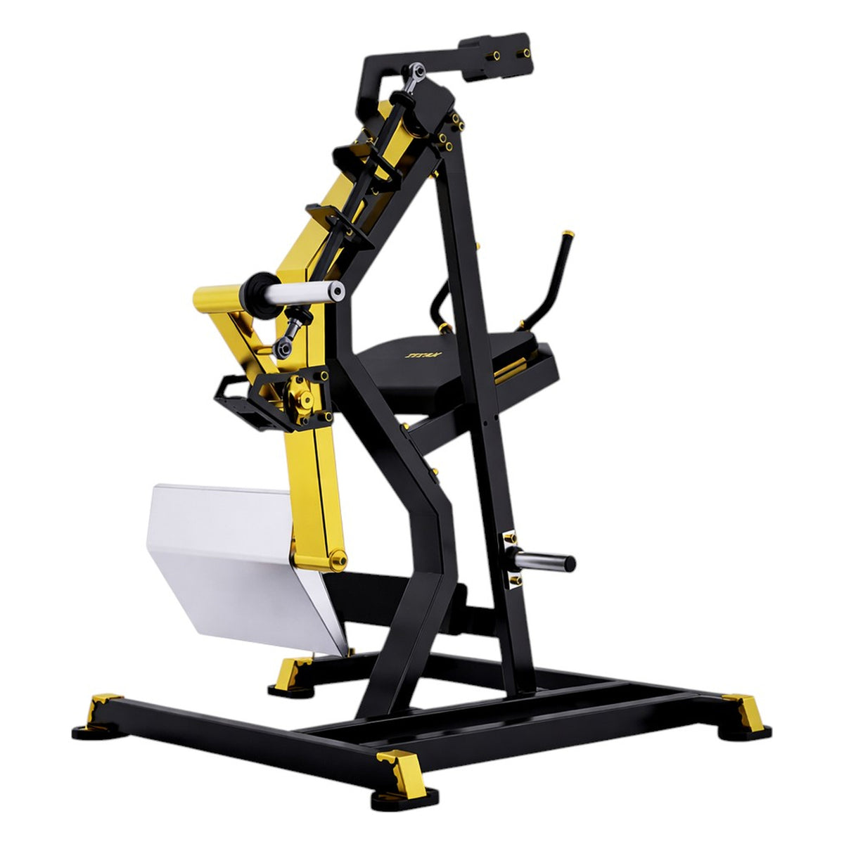 DHZ TITAN Mechanix Y940ZA Rear Kick - Plate Loaded Glute Trainer – rear kick schwarz gold seitenansicht rechts