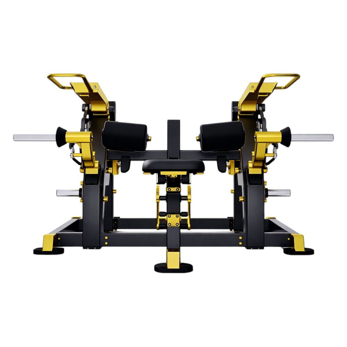 DHZ TITAN Mechanix Y965ZA Seated Dip - Plate Loaded Dip Machine für Trizeps- und Brusttraining – seated dip schwarz gold frontansicht