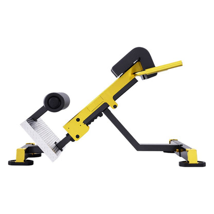 DHZ TITAN Mechanix Y975ZA Back Extension - Plate Loaded Rückenstrecker – back extension schwarz gold seitenansicht rechts