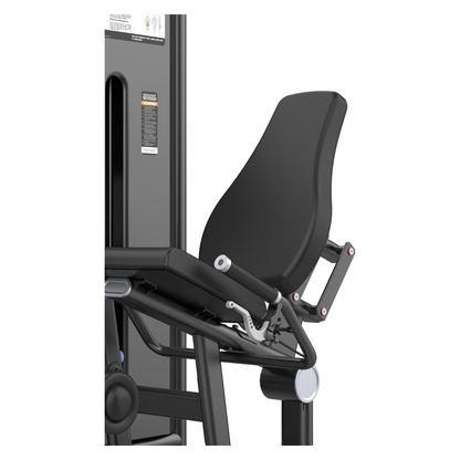 DHZ U2002 Leg Extension Detailansicht von Sitz und Verstellung