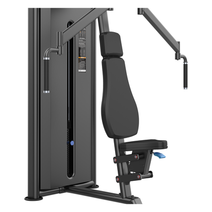 DHZ U2004 Pectoral Machine Detailansicht von Polstern, Sitz und Verstellung
