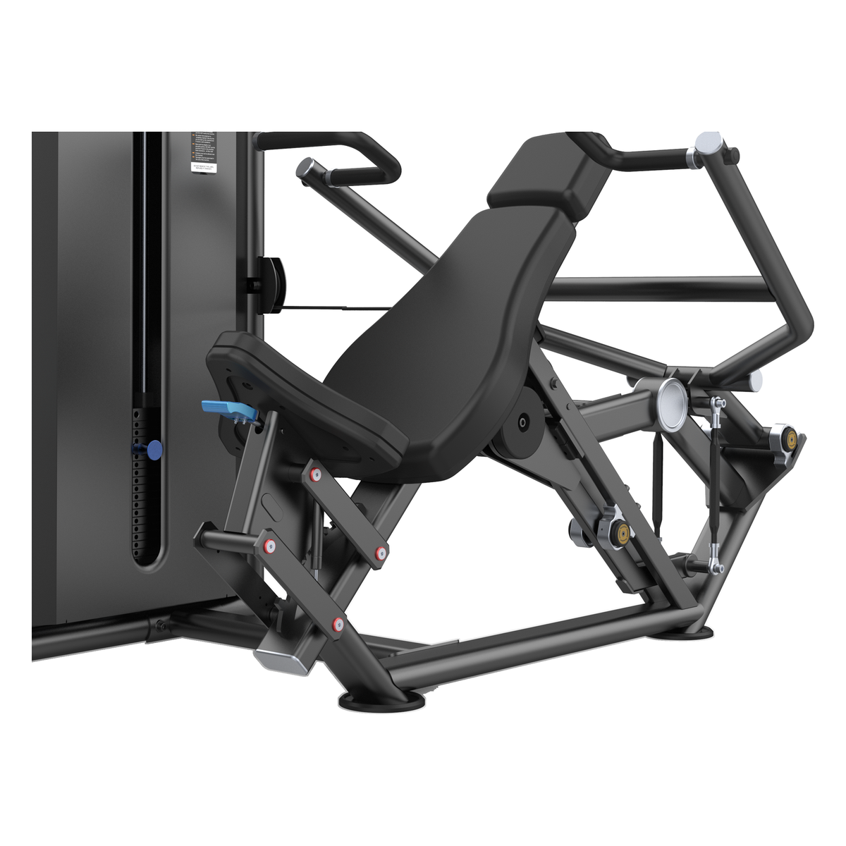 DHZ U2006 Shoulder Press Detailansicht von Sitz, Verstellung und Gelenken