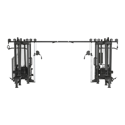 DHZ U2066PA 8 Station Cable Tower in Black Pearl und Black – Frontansicht auf weißem Hintergrund