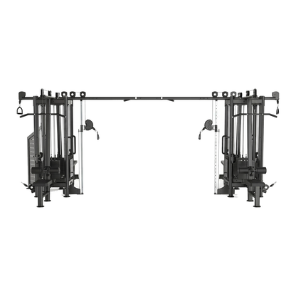DHZ U2066PF 8 Station Cable Tower in Black Pearl und Black – Frontansicht auf weißem Hintergrund