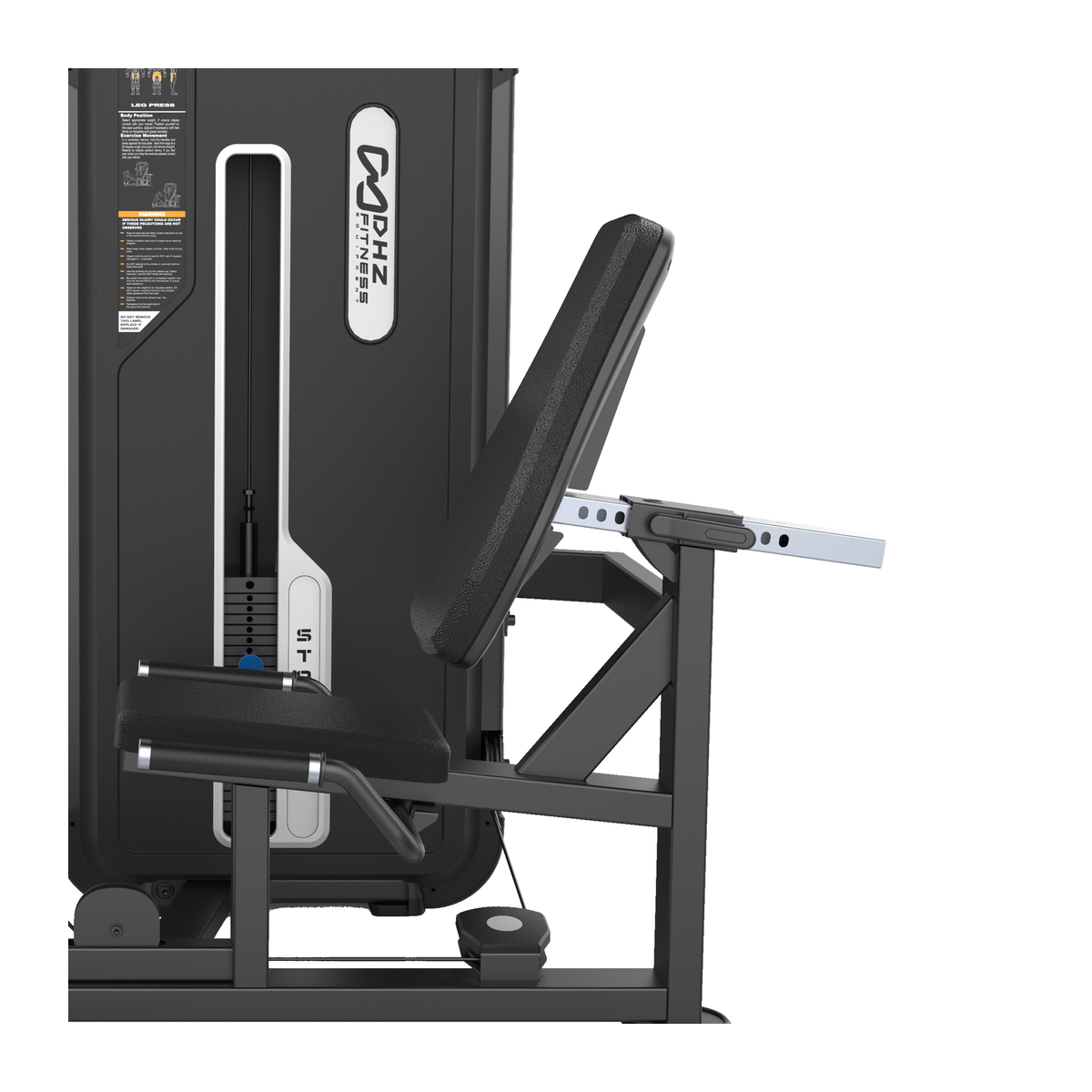 DHZ U3003A Leg Press – Sitz, Rückenlehne und Verstellung im Detail