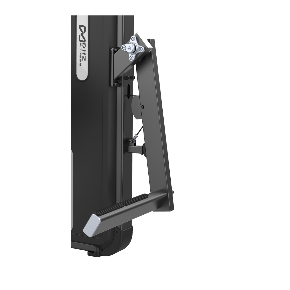 DHZ U3024A Glute Isolator – Drehgelenk, Bewegungsarm und Fußplatte im Detail