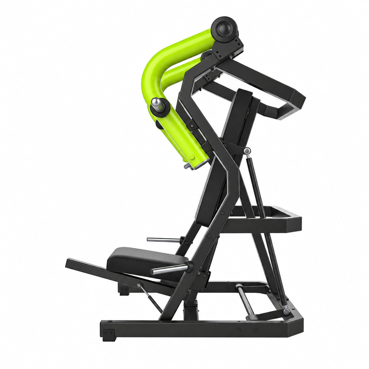 DHZ Y900 Y905L Brustpresse (Chest Press) mit Einstiegshilfe in Grün-Schwarz – Seitenansicht
