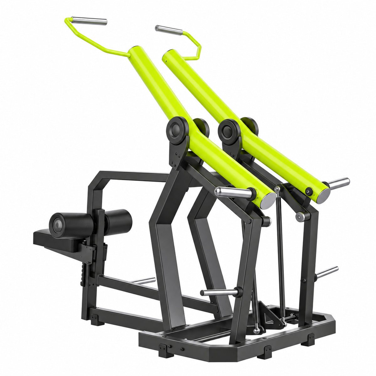 DHZ Y900 Y920L Latzugmaschine (Pull Down) mit Einstiegshilfe in Grün-Schwarz – Schrägansicht