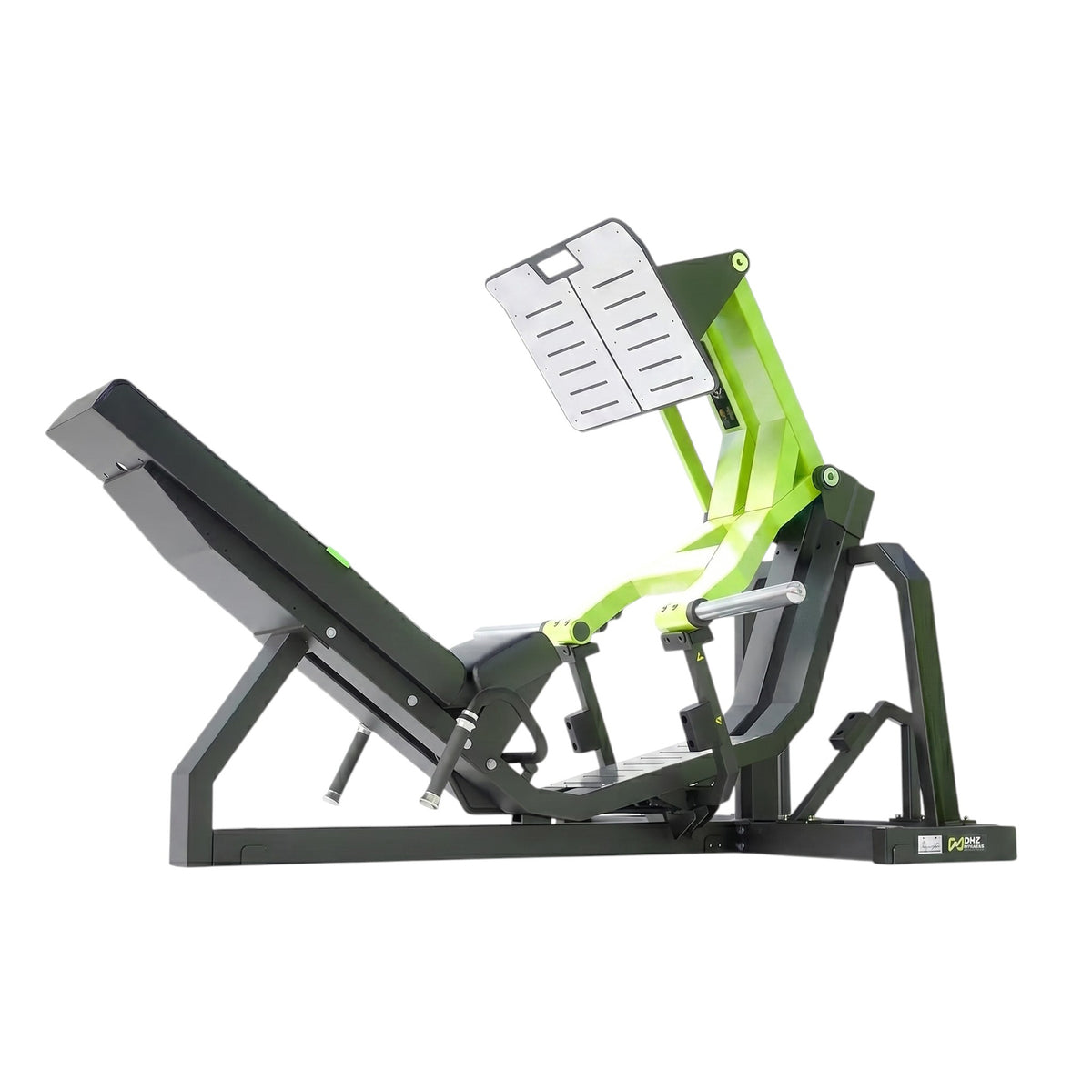 DHZ Y900 Y950 Beinpresse (Leg Press) in Grün-Schwarz – Seitenansicht