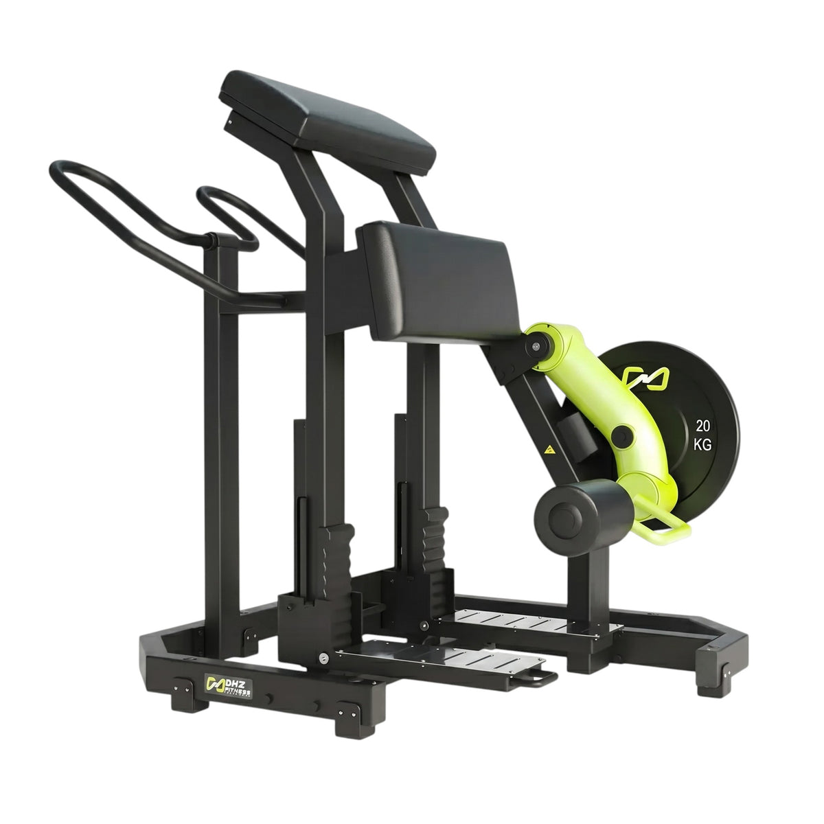 DHZ Y900 Y955 Beinbeuger (Leg Curl) in Grün-Schwarz – Seitenansicht