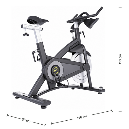 DHZ A962 Indoor Cycling Bike – Abmessungen 116 × 63 × 113 cm
