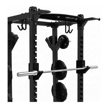 DHZ E6221 Basic Half Rack – Klimmzugstange und oberer Rahmen im Detail