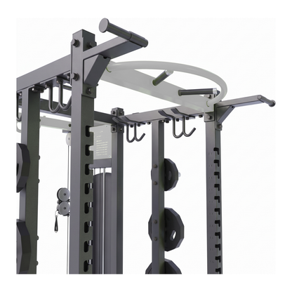 DHZ E6222 Combo Rack mit Kabelzug – Klimmzuggriffe und Kabelzug im Detail