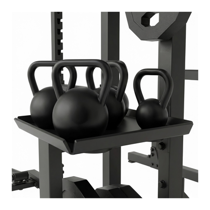 DHZ E6225 Tower Power Rack – integrierte Kettlebell-Ablage im Detail