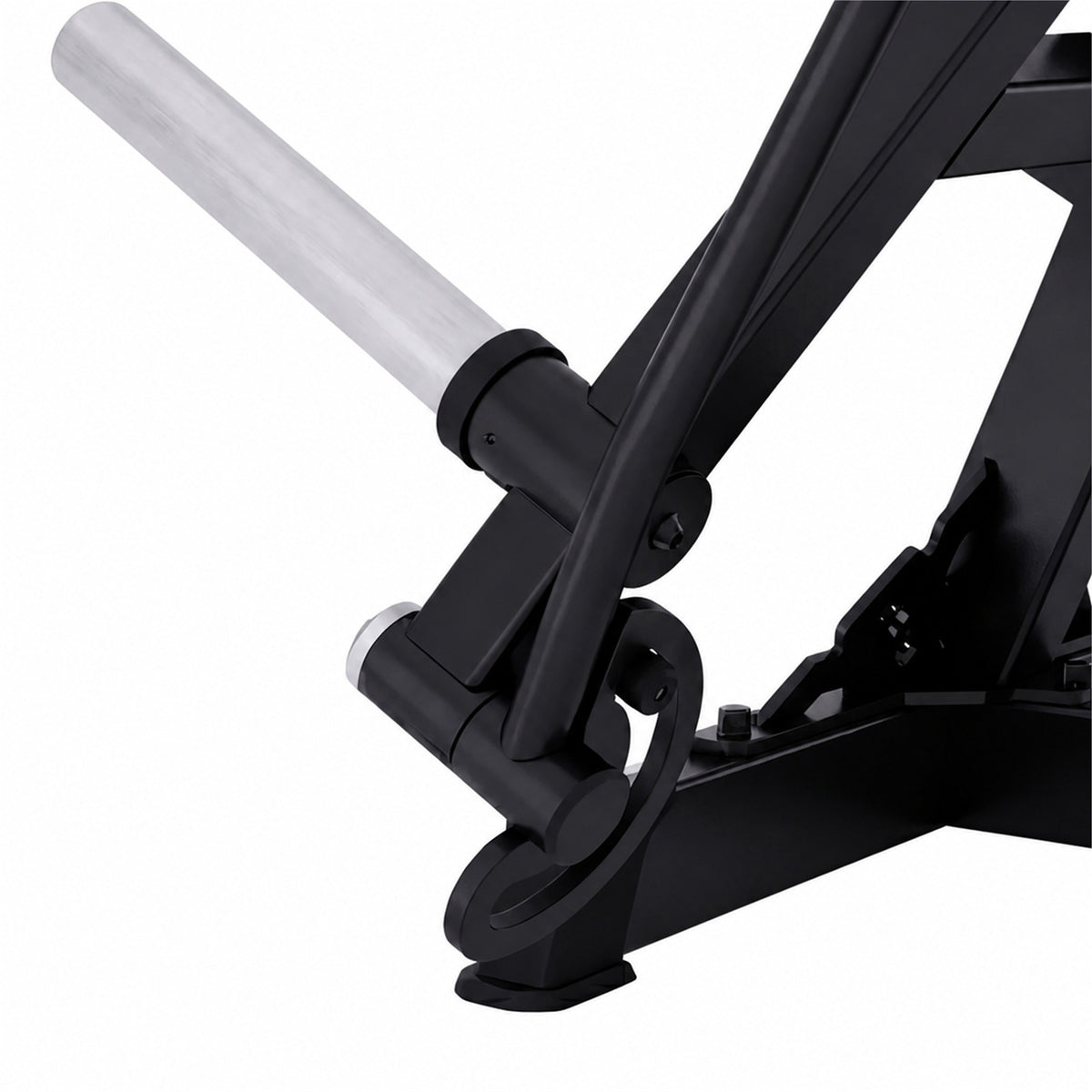DHZ A612 Incline Fly – Detail der 50-mm-Hantelscheibenaufnahme für Plate-Loaded Krafttraining – Fitnessstudio, Krafttraining und kommerzieller Studioeinsatz