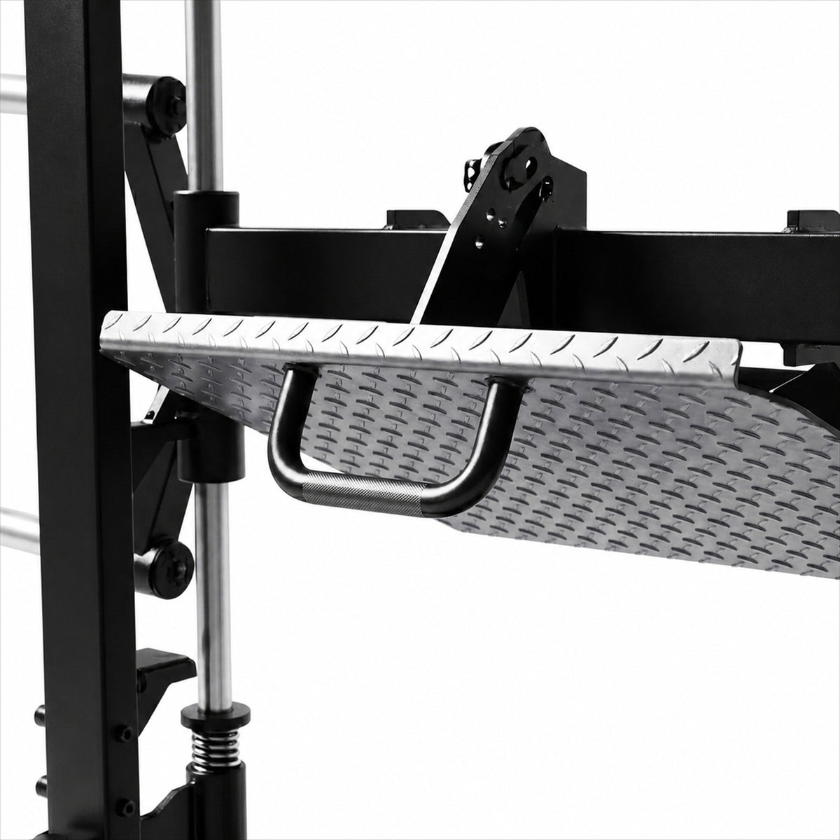 DHZ A616 Adjustable Vertical Leg Press – Detail der rutschfesten Fußplatte für sicheren Stand – Fitnessstudio, Krafttraining und kommerzieller Studioeinsatz