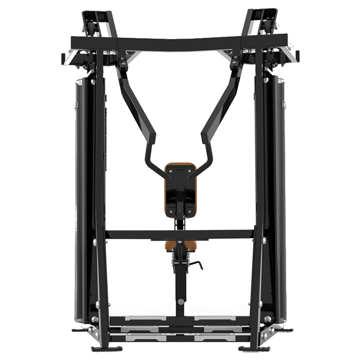 DHZ D-FORCE PM2039 Row – Dual Weight Stack Rudermaschine – braune Polster, Produktansicht 04