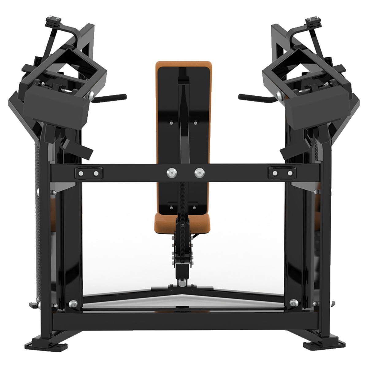 DHZ D-FORCE PM2041 Shoulder Press – Dual Weight Stack Schulterpresse – braune Polster, Produktansicht 04