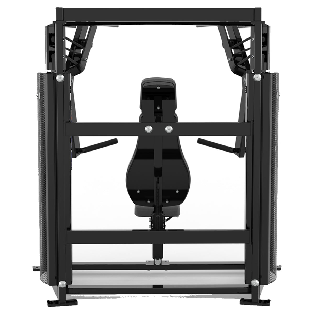 DHZ D-FORCE PM2042 Decline Chest Press – Dual Weight Stack Decline-Brustpresse – schwarze Polster, Produktansicht 04