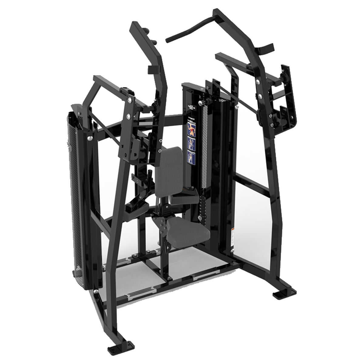 DHZ D-FORCE PM2044 Front Pulldown – Dual Weight Stack Front-Latzugmaschine – schwarze Polster, Produktansicht 04