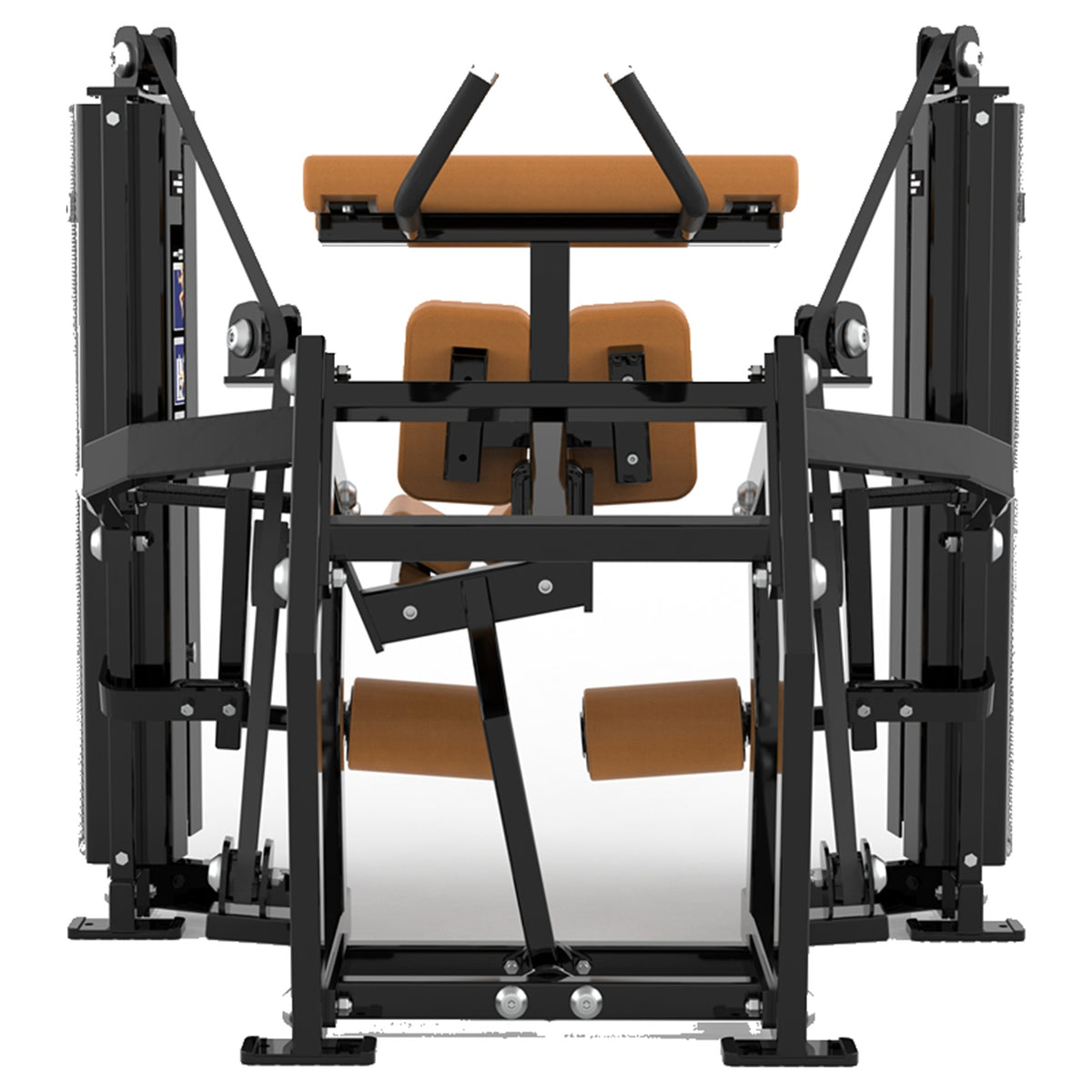 DHZ D-FORCE PM2047 Kneeling Leg Curl – Dual Weight Stack Kniender Beinbeuger – braune Polster, Produktansicht 04