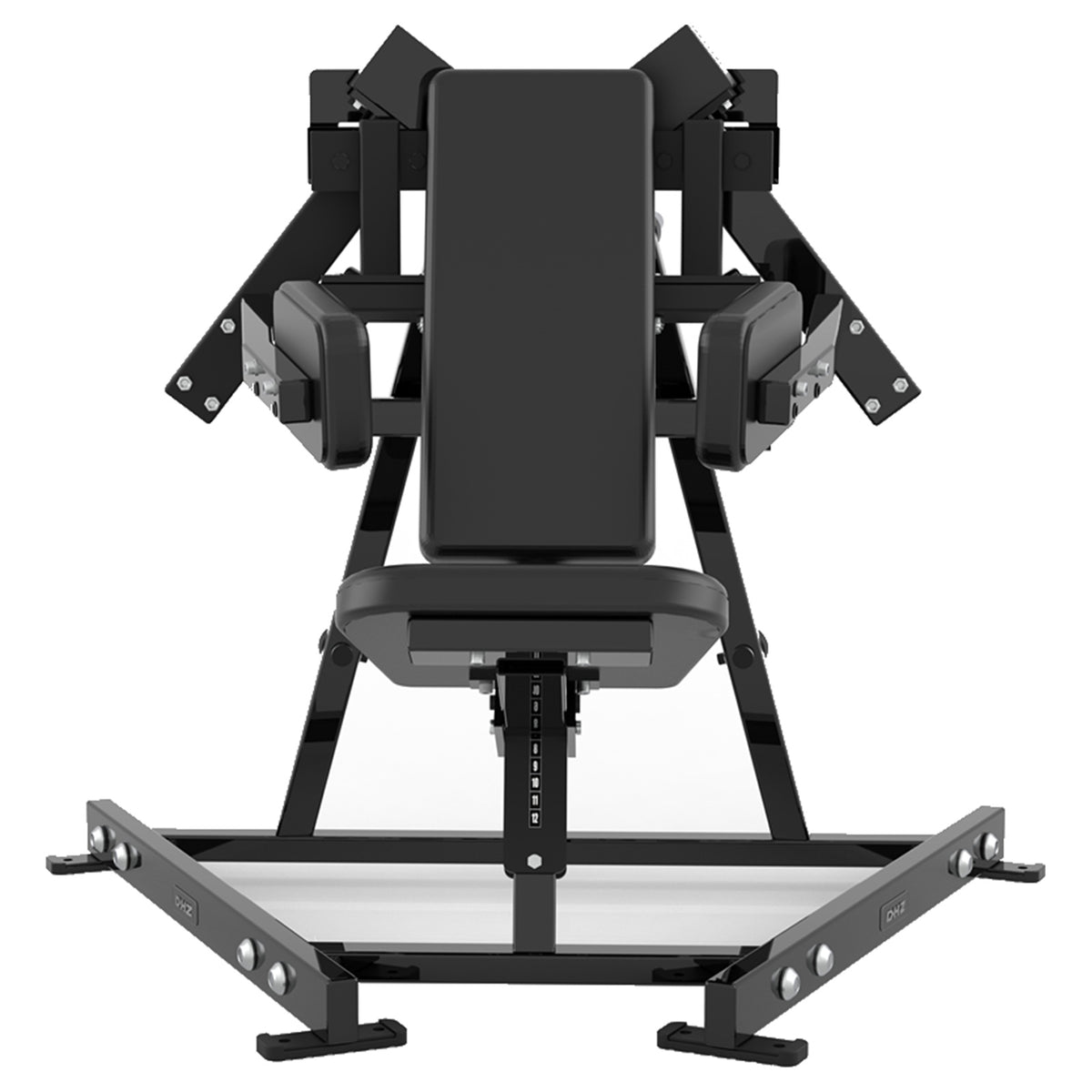 DHZ P-FORCE PM2016 Iso-Lateral Lateral Raise – Plate Loaded Iso-Laterale Seitheben-Maschine – schwarze Polster, Produktansicht 04