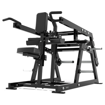 DHZ P-FORCE PM2018 Seated Dip – Plate Loaded Sitzende Dip-Maschine – schwarze Polster, Produktansicht 04