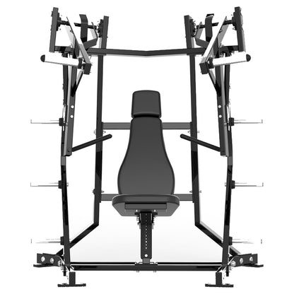 DHZ P-FORCE PM2032 Iso-Lateral Bench Press – Plate Loaded Iso-Laterale Brustpresse – schwarze Polster, Produktansicht 04