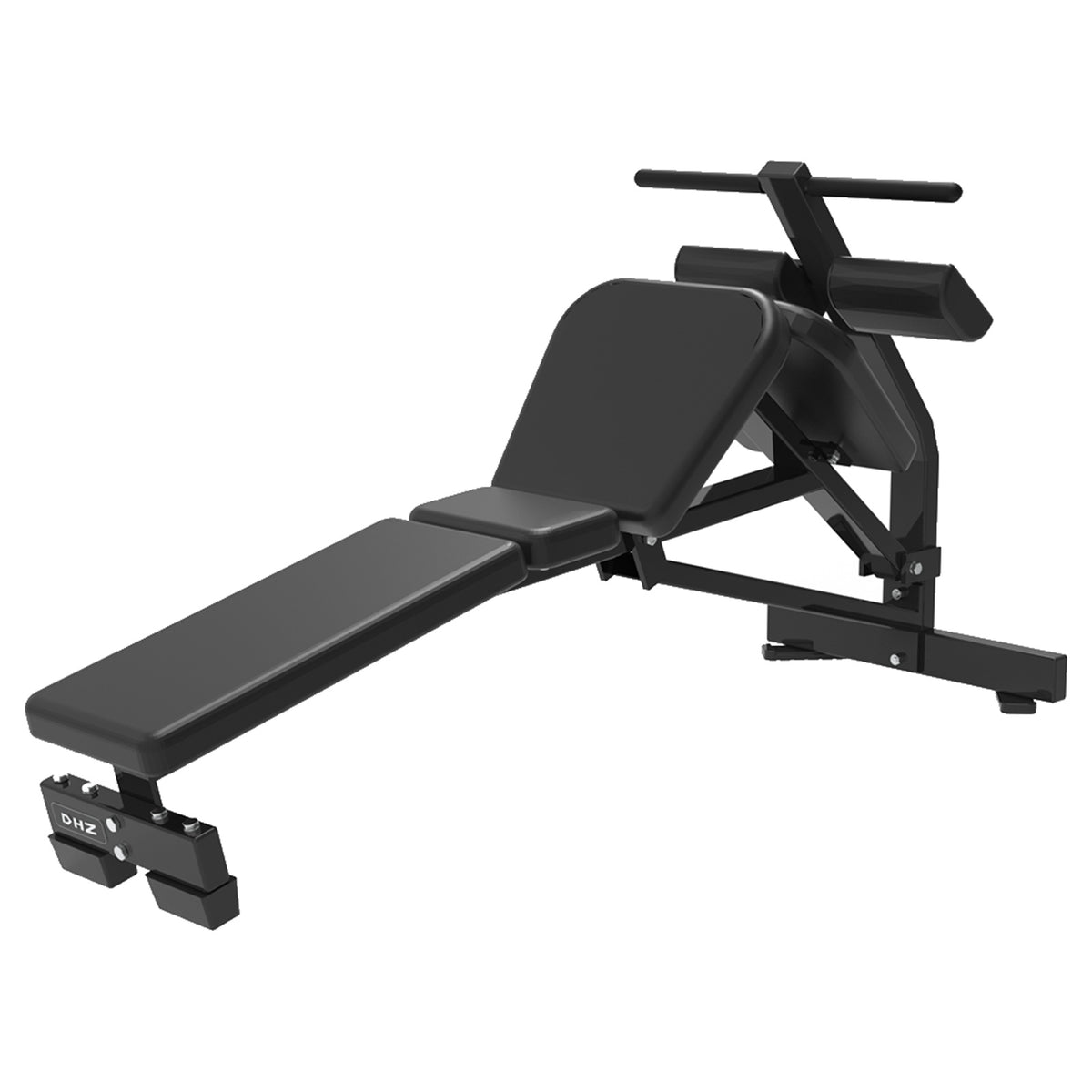 DHZ S-FORCE PM3002 Abdominal Board – Freihantel Bauchbank – schwarze Polster, Produktansicht 04
