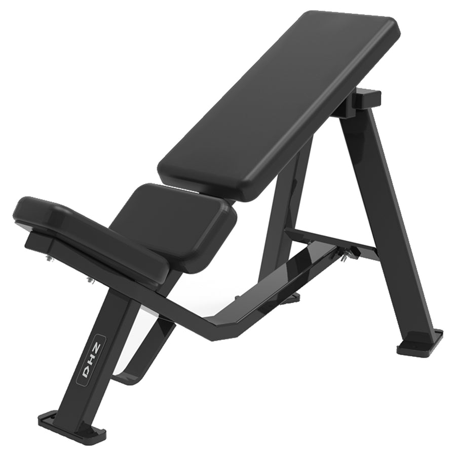 DHZ S-FORCE PM3003 Incline Bench 30° – Freihantel Schrägbank 30 Grad – schwarze Polster, Hauptansicht
