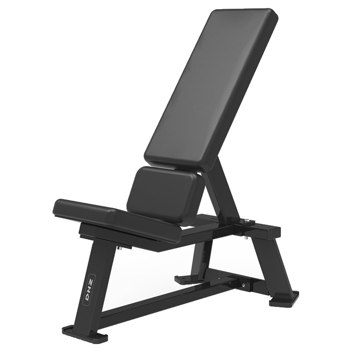 DHZ S-FORCE PM3004 Incline Bench 55° – Freihantel Schrägbank 55 Grad – schwarze Polster, Produktansicht 04