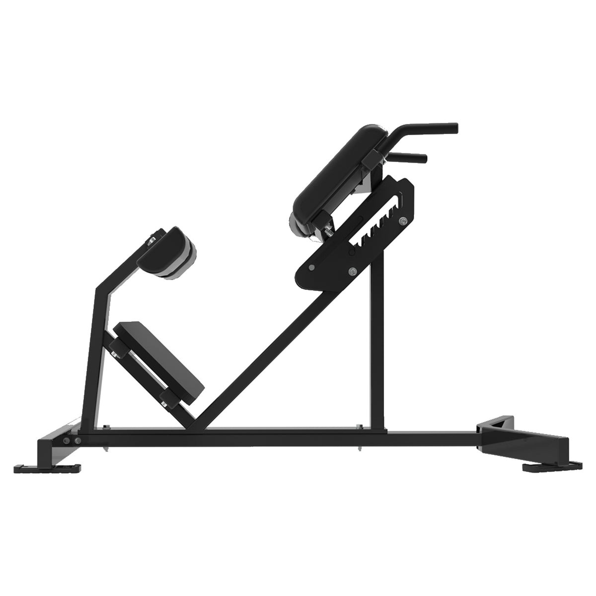 DHZ S-FORCE PM3016 Back Extension – Freihantel Rückenstrecker – schwarze Polster, Produktansicht 04