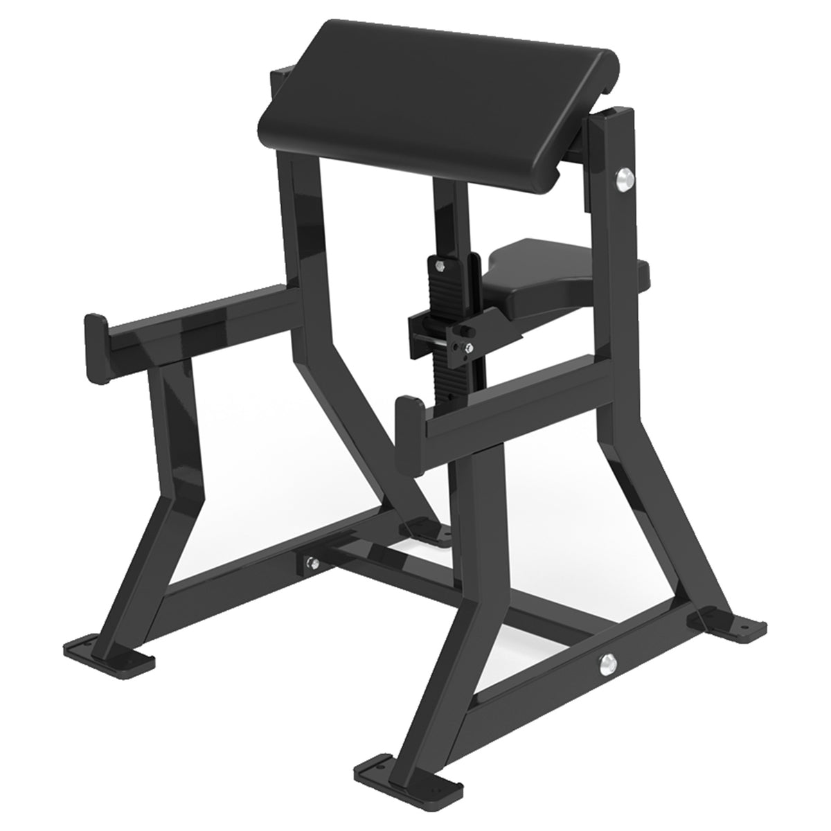 DHZ S-FORCE PM3018 Preacher Curl Bench – Freihantel Scottbank – schwarze Polster, Produktansicht 04