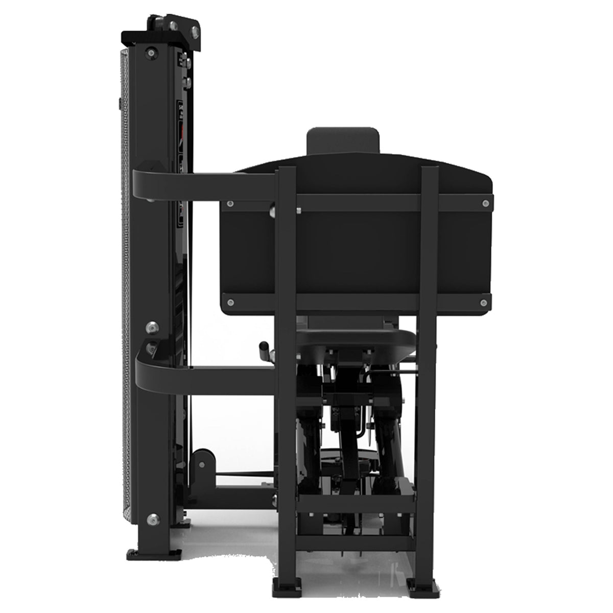 DHZ S-FORCE SM5003 Dual Leg Press & Calf – Gewichtsblock Dual Beinpresse und Wadenmaschine – schwarze Polster, Produktansicht 04