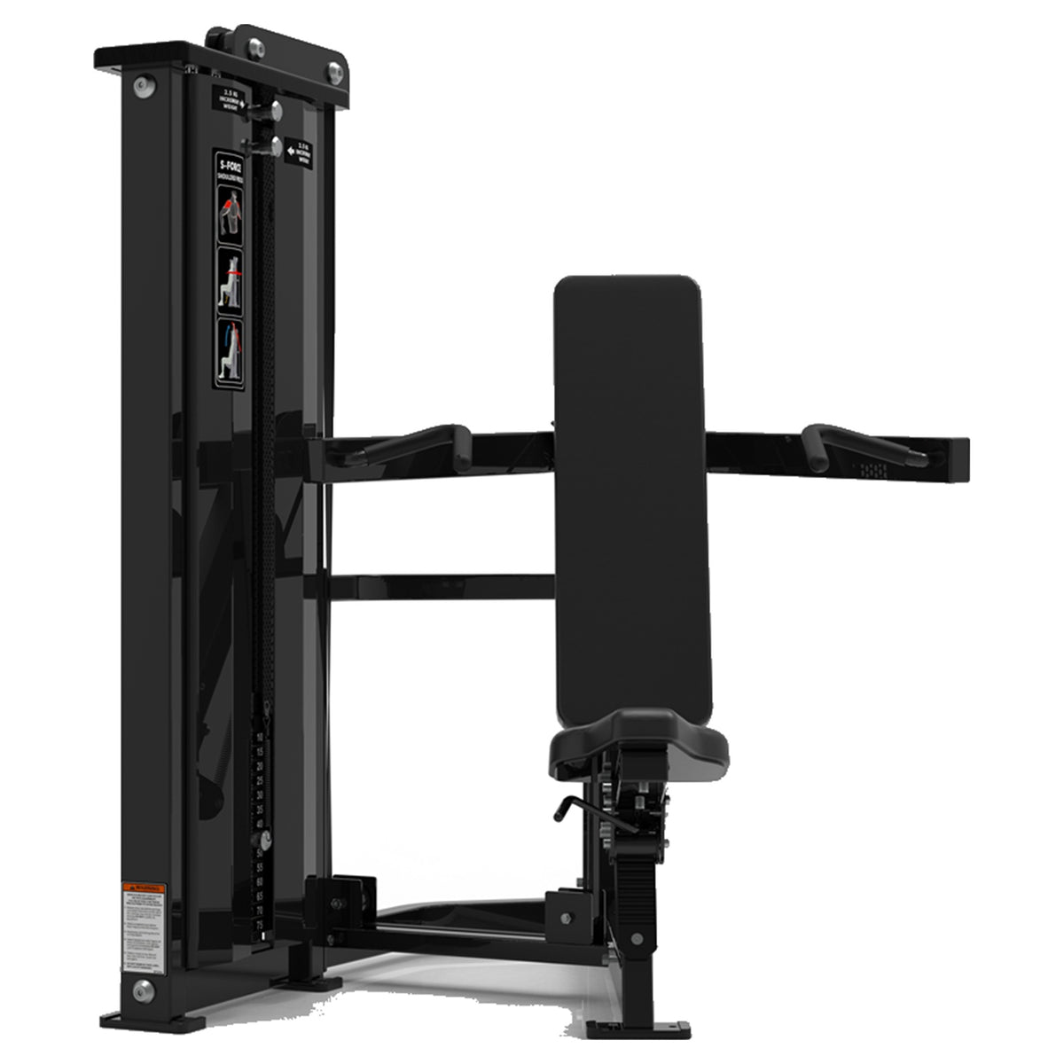 DHZ S-FORCE SM5006 Shoulder Press – Gewichtsblock Schulterpresse – schwarze Polster, Produktansicht 04