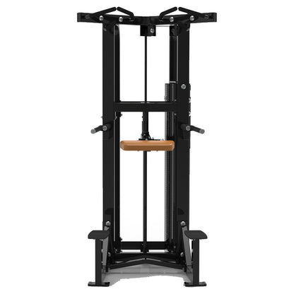 DHZ S-FORCE SM5009 Dual Dip & Chin Assist – Gewichtsblock Dual Dip- und Klimmzughilfe – braune Polster, Produktansicht 04