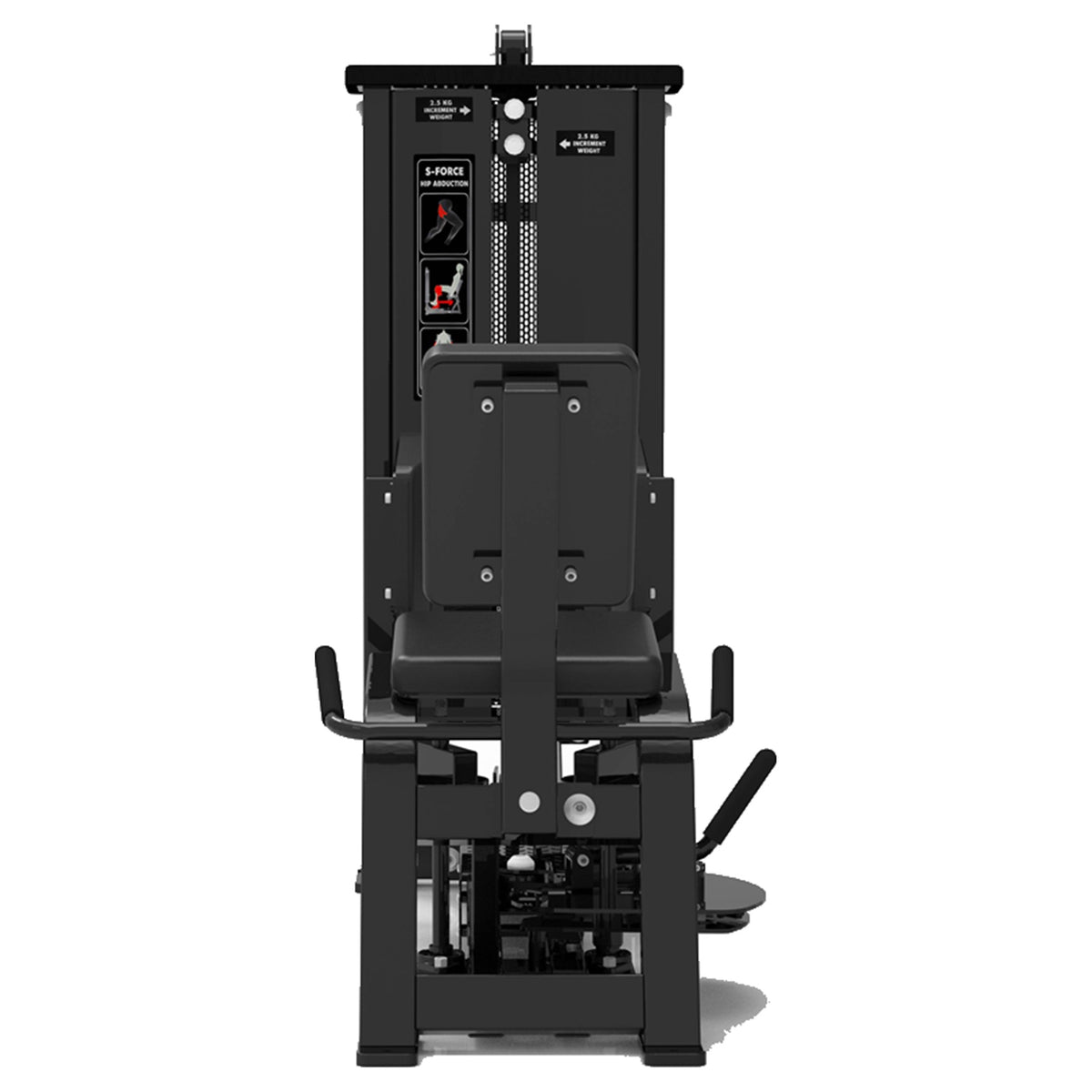 DHZ S-FORCE SM5021 Adductor – Gewichtsblock Adduktorenmaschine – schwarze Polster, Produktansicht 04