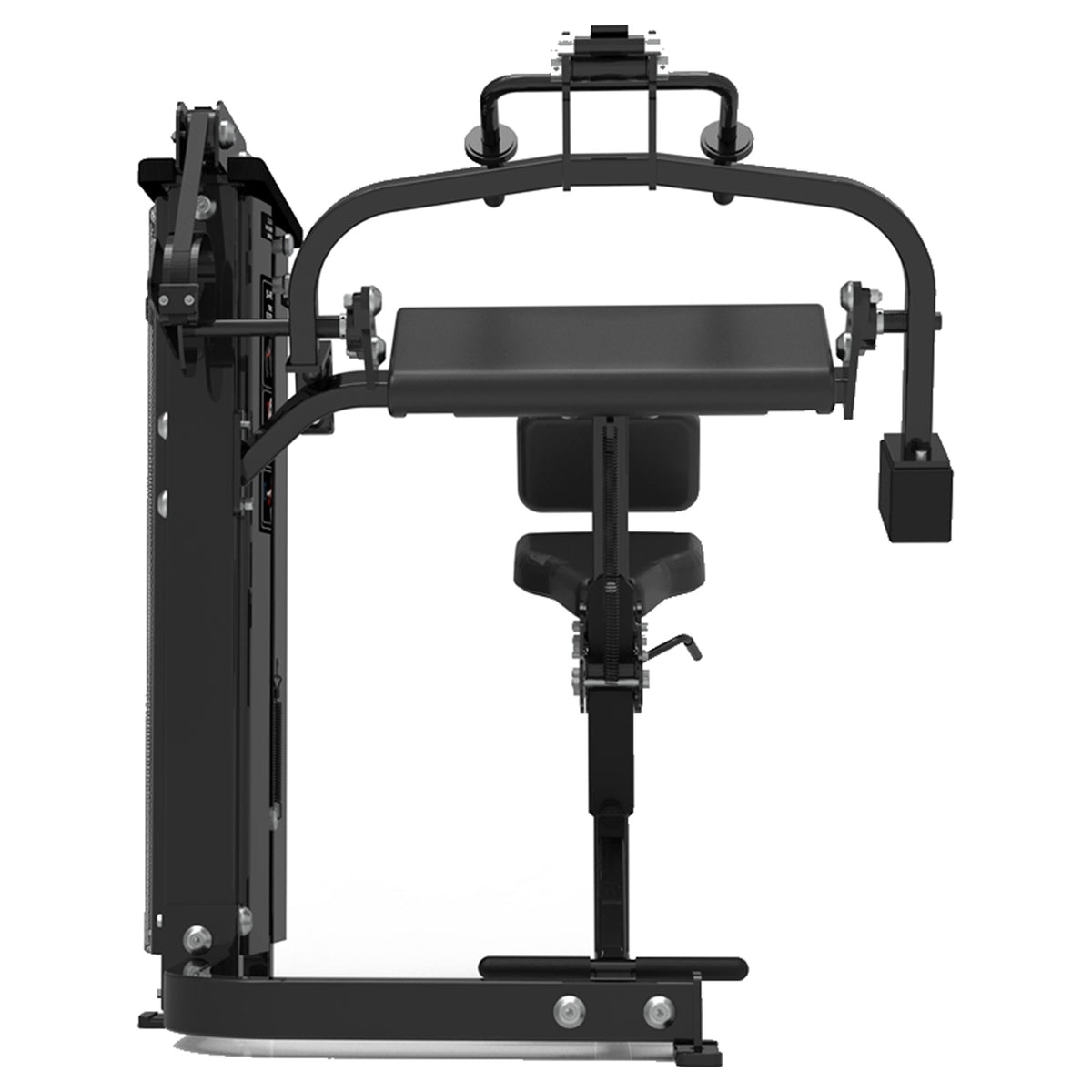 DHZ S-FORCE SM5028 Seated Dip – Gewichtsblock Sitzende Dip-Maschine – schwarze Polster, Produktansicht 04