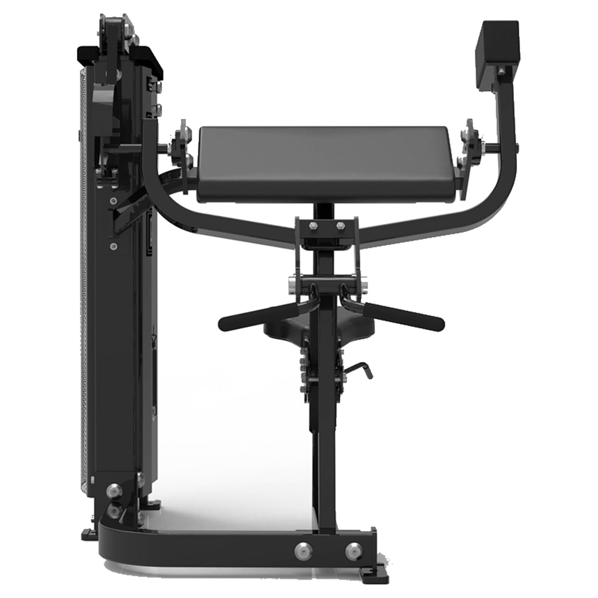 DHZ S-FORCE SM5030 Camber Curl – Gewichtsblock Bizepsmaschine – schwarze Polster, Produktansicht 04