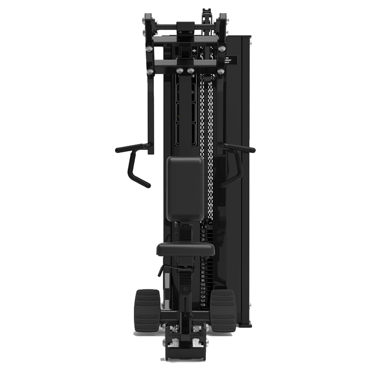 DHZ S-FORCE SM5034 Vertical Row – Gewichtsblock Vertikale Rudermaschine – schwarze Polster, Produktansicht 04