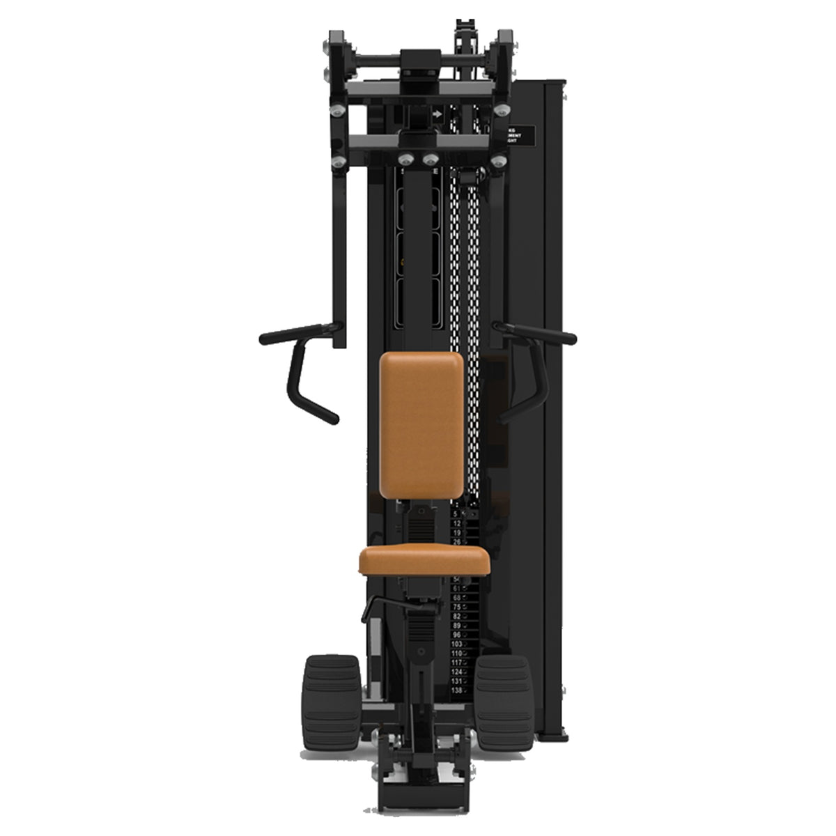 DHZ S-FORCE SM5034 Vertical Row – Gewichtsblock Vertikale Rudermaschine – braune Polster, Produktansicht 04