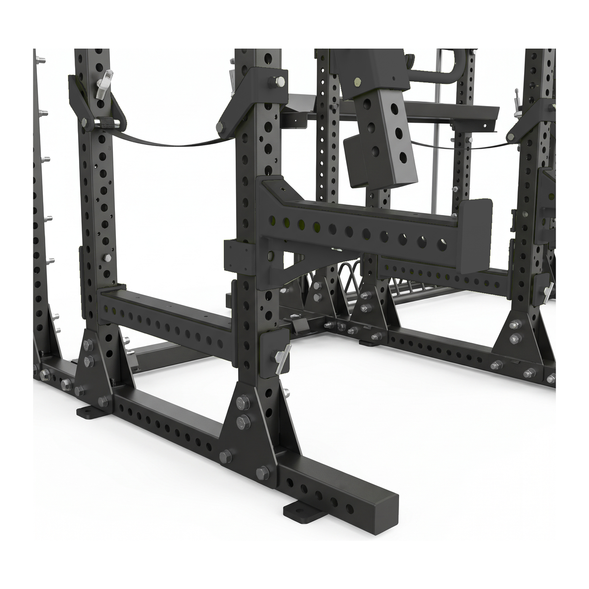 DHZ E6215 Lever Arm Dual Power Rack – Sicherheitsgurt und Hebelarm in Piano Black