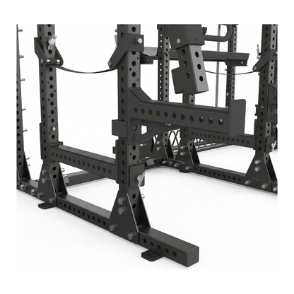 DHZ E6215 Lever Arm Dual Power Rack – Sicherheitsgurt und Hebelarm in Piano Black
