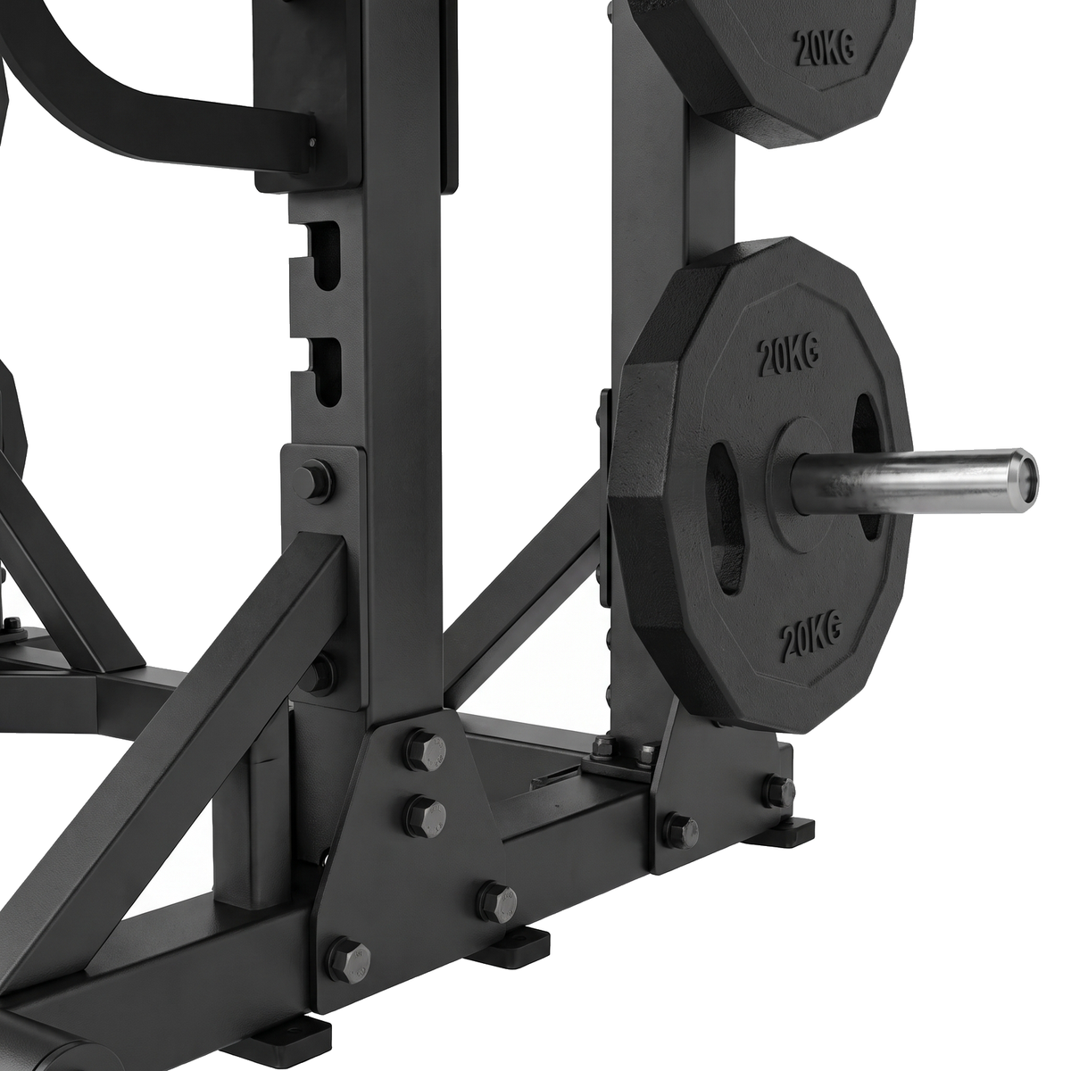DHZ E6227 Classic Half Rack – Gewichtsspeicher und Rahmenverstrebung im Detail