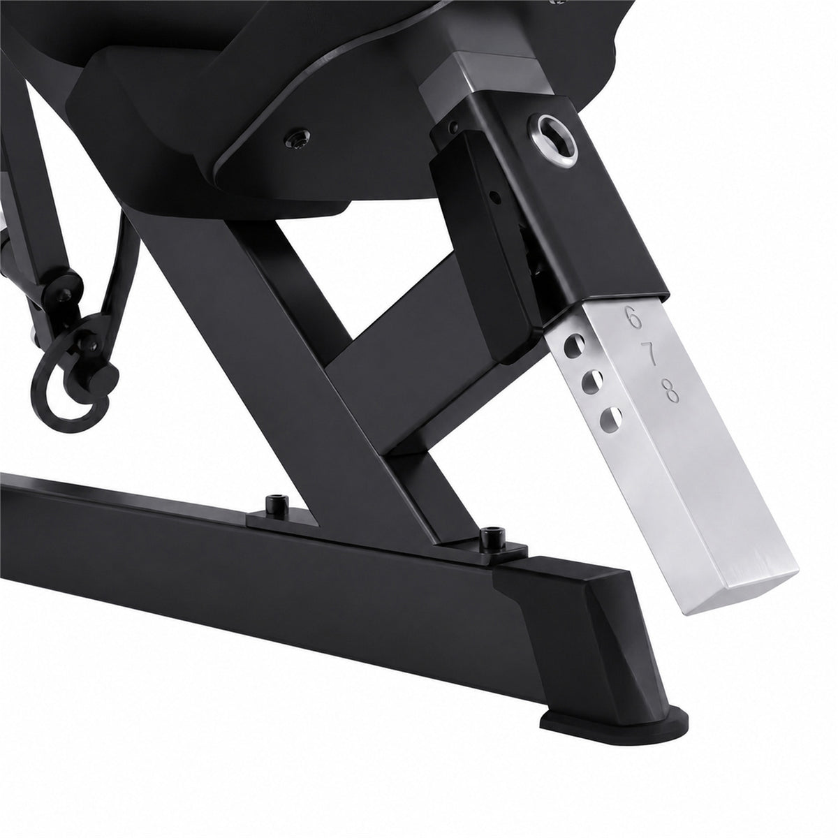 DHZ A612 Incline Fly – Detail der ergonomischen Geräteverstellung für individuelle Trainingspositionen – Fitnessstudio, Krafttraining und kommerzieller Studioeinsatz
