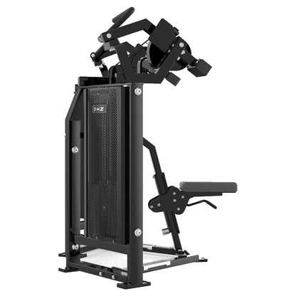 DHZ D-FORCE PM2037 Biceps Curl – Dual Weight Stack Bizepsmaschine – Detailansicht der professionellen Polsterung mit schwarzer Polsterung – Ansicht 5