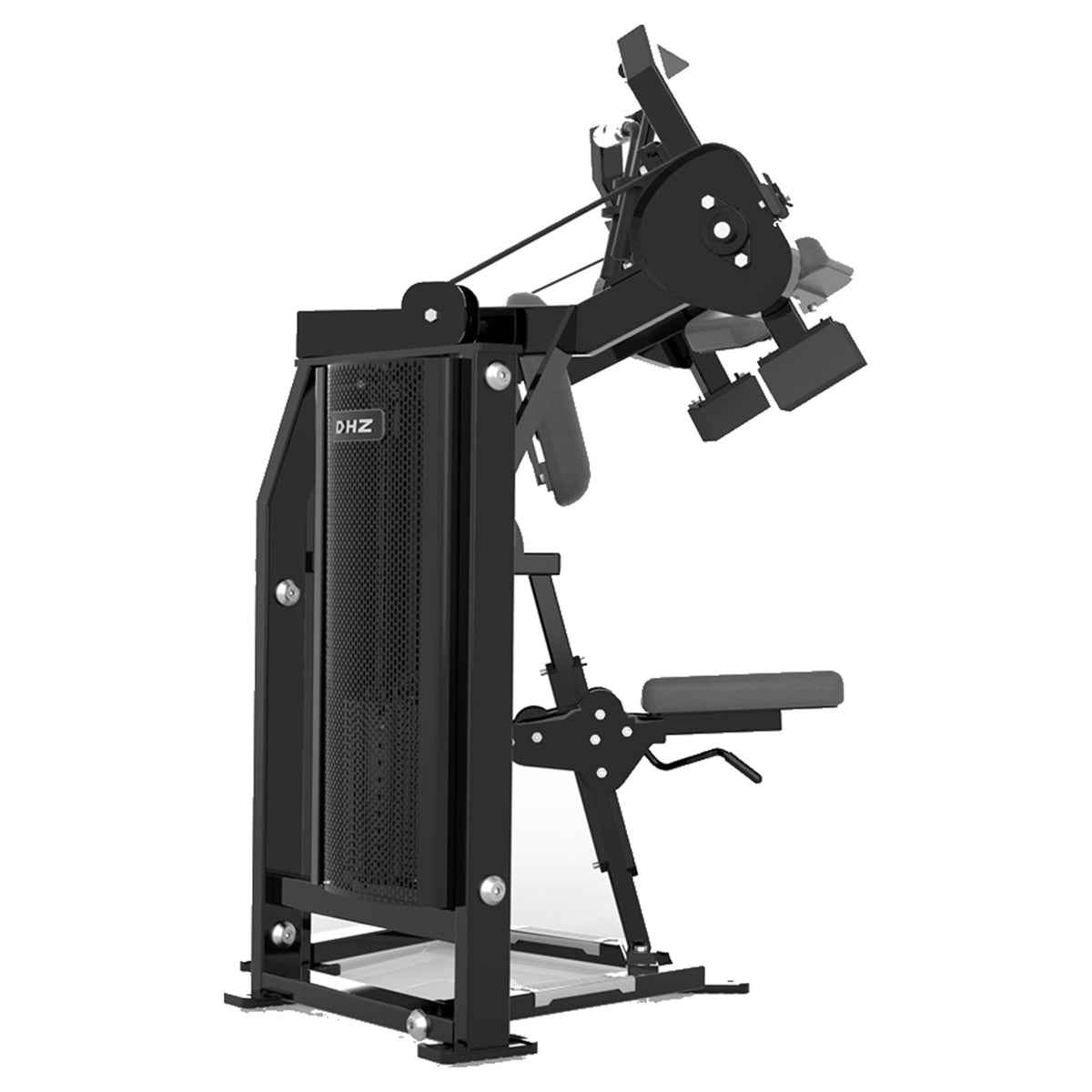 DHZ D-FORCE PM2043 Triceps Extension – Dual Weight Stack Trizepsmaschine – schwarze Polster, Produktansicht 05