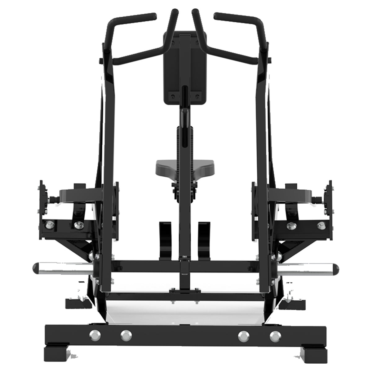 DHZ P-FORCE PM2011 Iso-Lateral Row – Plate Loaded Iso-Laterale Rudermaschine – schwarze Polster, Produktansicht 05